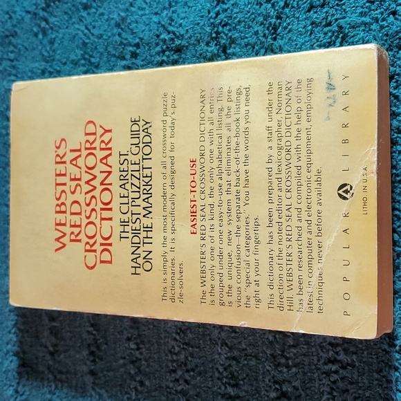 Websters red seal crossword dictionary - Picture 2 of 4